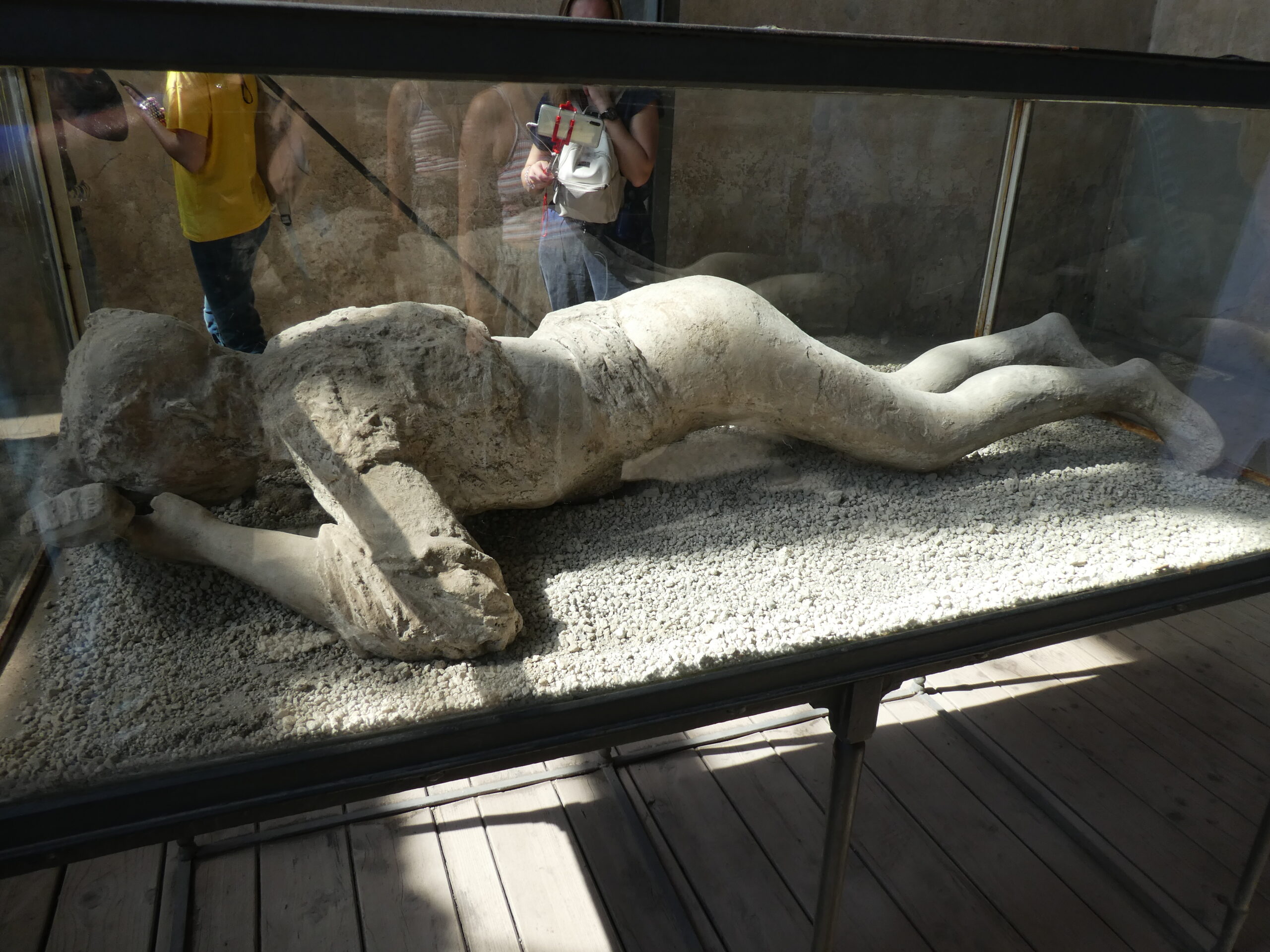 Gipsabdruck eines Vesuvopfers in Pompeji