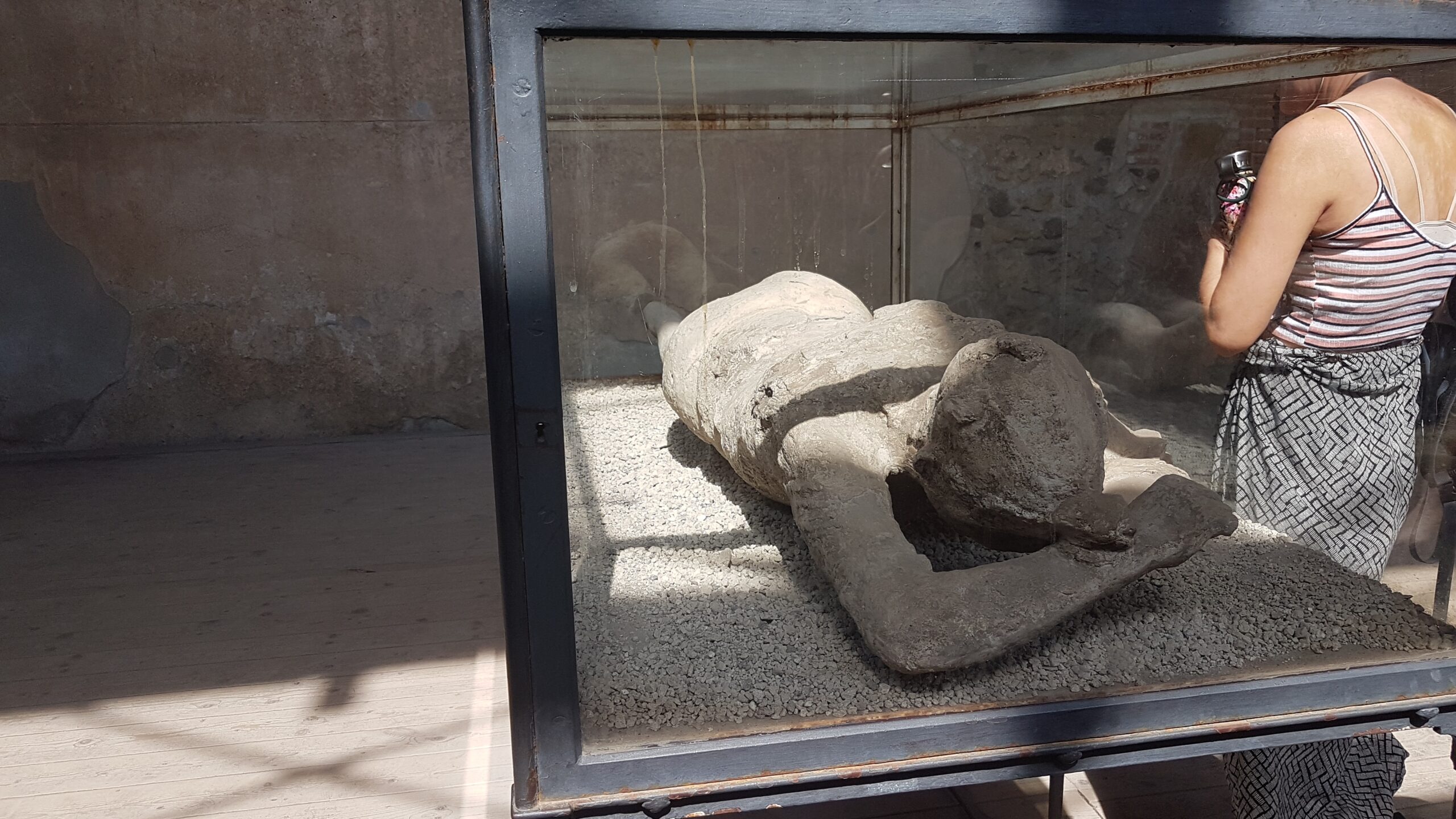 Gipsabdruck eines Vesuvopfers in Pompeji